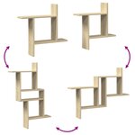 vidaXL Étagères murales 2Pièces chêne sonoma 50x12x50cm bois d'ingénierie