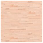vidaXL Dessus de table 90x90x2 5 cm carré bois massif de hêtre