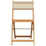 vidaXL Ensemble de bistro 3 Pièces beige résine tressée et bois massif