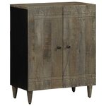 vidaXL Buffets 3 Pièces gris clair 60x33 5x75 cm bois de manguier massif