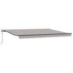 Auvent rétractable automatique vidaXL Gris clair 450x300 cm