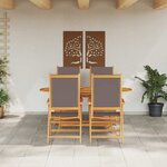 vidaXL Ensemble de salle à manger pour jardin Pliant 5 Pièces Anthracite