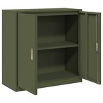 vidaXL Armoire de rangement Vert olive 90 x 40 x 90 cm Acier