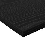 vidaXL Planches de rangement - Lot de 4 en chêne noir  60x30x1 5 cm  faites en bois d'ingénierie