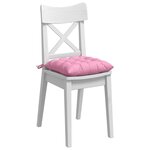 vidaXL Coussins de siège 2 Pièces Rose 40 x 40 x 6 cm tissu