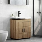 vidaXL Armoire de lavabo de salle de bain TULUM chêne artisanal