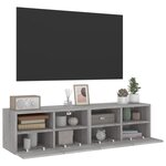vidaXL Meubles TV muraux 2Pièces sonoma gris 60x30x30cm bois d'ingénierie