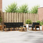 vidaXL Ensemble de canapés d'extérieur 7 Pièces Naturel et Noir