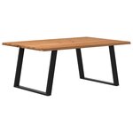 vidaXL Table à manger marron clair bois de chêne massif