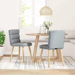 vidaXL Chaises à manger lot de 2 gris clair tissu