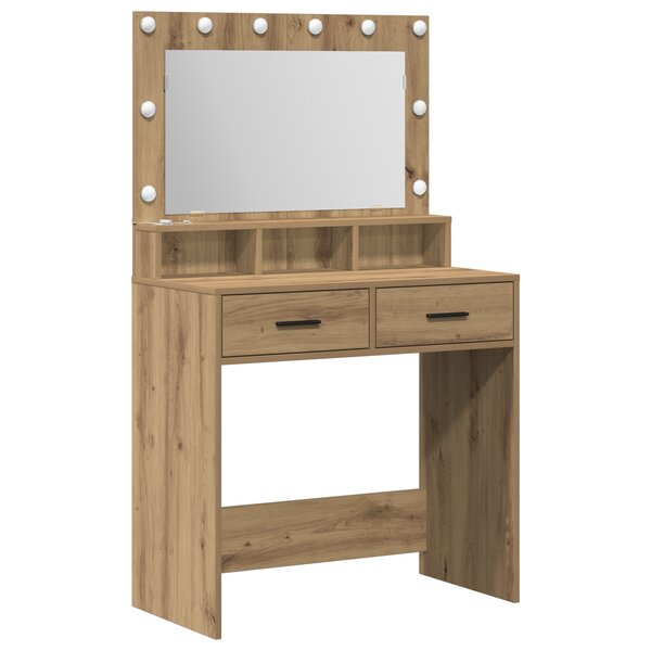vidaXL Coiffeuse chêne artisanal 79 x 41 x 135 cm Bois d'ingénierie