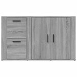 vidaXL Buffet Sonoma gris 100x33x59 5 cm Bois d'ingénierie