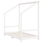 vidaXL Cadre de lit pour enfant blanc 80x160 cm bois de pin massif
