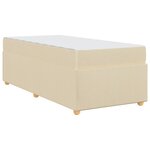 vidaXL Cadre de lit avec matelas Crème 80 x 200 cm tissu