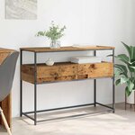 vidaXL Table console avec tiroir Bois Ancien 100 x 40 x 75 cm