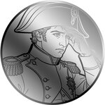 Monnaie BATTLE OF WATERLOO 1/500 Oz Platine 25$ Liberia 2026 (PRÉCOMMANDE)
