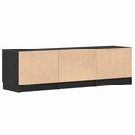 vidaXL Meuble TV avec tiroir Noir 140 x 35 x 40 cm Bois d'ingénierie