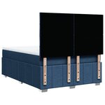 vidaXL Sommier à lattes de lit avec matelas Bleu 160x200 cm Tissu