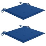 vidaXL Chaises de jardin avec coussins 2 Pièces Acacia solide et acier