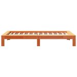 vidaXL Cadre de lit sans matelas cire marron 90x190 cm bois pin massif