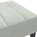 vidaXL Repose-pied gris clair 77x55x31 cm velours