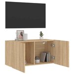vidaXL Meuble TV mural chêne sonoma 80x30x41 cm