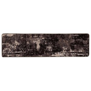 vidaXL Coureur de Tapis MARSA Noir 80 x 350 cm Polyester et PVC