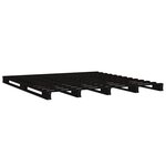 vidaXL Lit de palette Noir 140x190 cm Bois de pin massif