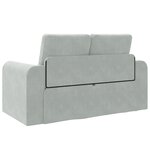 vidaXL Canapé-lit au sol 2-en-1 Gris clair 148x71x83 cm Velours