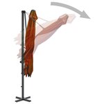 vidaXL Parasol de jardin en porte-à-faux avec mât en aluminium
