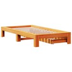 vidaXL Cadre de lit sans matelas cire marron 90x190 cm bois pin massif