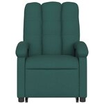 vidaXL Fauteuil inclinable vert foncé tissu