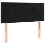 vidaXL Sommier à lattes de lit avec matelas Noir 100x200 cm Velours