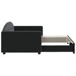 vidaXL Lit de jour avec lit gigogne noir 90x190 cm velours