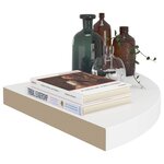vidaXL Étagères d'angle flottantes 4 Pièces blanc 35x35x3 8 cm MDF