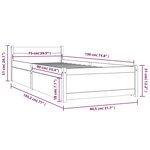 vidaXL Cadre de lit sans matelas avec tiroirs