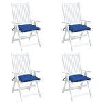vidaXL Coussins de chaise lot de 4 bleu 40x40x7 cm tissu oxford