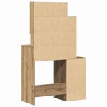 vidaXL Coiffeuse chêne artisanal 80 x 35 x 132 cm Bois d'ingénierie