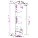 vidaXL Meuble de salle de bain avec porte-rouleau chêne artisanal