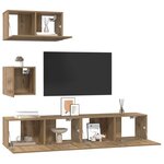 vidaXL Ensemble meuble TV 3 Pièces Chêne artisanal Bois d'ingénierie