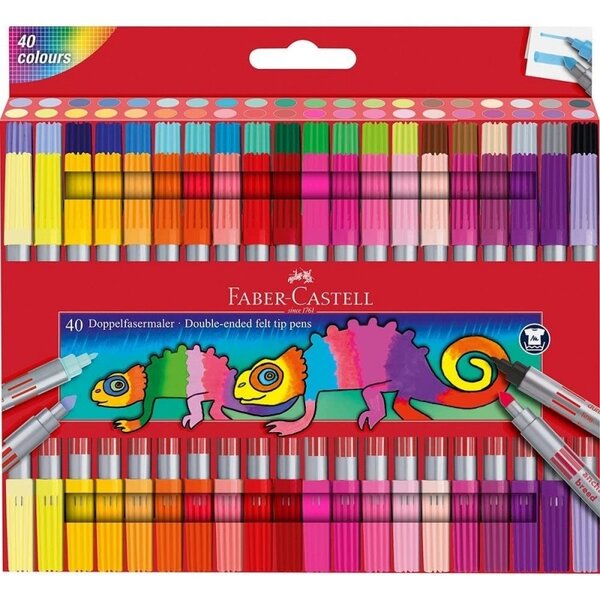 FABER-CASTELL Feutre double pointe  étui de 40