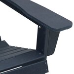 vidaXL Chaises Adirondack avec Repose-pied 2 Pièces Bleu Marine HDPE