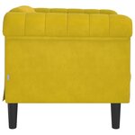 vidaXL Fauteuil jaune velours