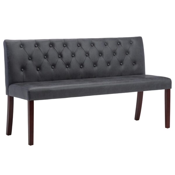 vidaXL Banc 148 5 cm Gris Similicuir daim