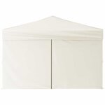 vidaXL Tente de réception pliable avec parois Crème 3x3 m