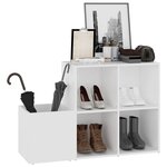 vidaXL Armoire à chaussures d'entrée blanc bois d'ingénierie