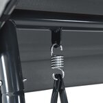 vidaXL Balancelle de jardin avec auvent réglable gris foncé acier