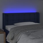 vidaXL Tête de lit à LED Bleu 83x16x78/88 cm Tissu