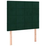 vidaXL Sommier à lattes de lit et matelas Vert foncé 120x200cm Velours