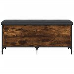 vidaXL Banc de rangement chêne fumé 102x42x45 cm bois d'ingénierie